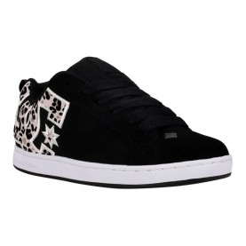 обувки,дамски,маратонки,dc,shoes,court,graffik,trainers,black,white,print,(black)