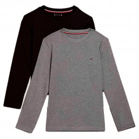 детско,бельо,tommy,hilfiger,signature,essential,long,sleeve,base,layer,2,units,medium,grey,heather,black,(black,grey)