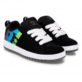 обувки,детски,маратонки,dc,shoes,court,graffik,trainers,black,multi,white,(black)