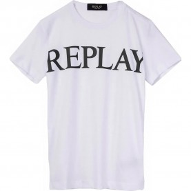тениска,детски,тениски,replay,sb7404.062.2660,short,sleeve,t,shirt,white,with,orange,print,(white)