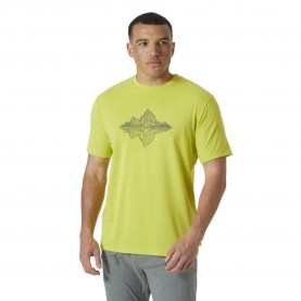 Тениска Helly hansen Skog Recycled Graphic short sleeve T-shirt - Yellow (Cyber Lime) тениска,мъжки,тениски,helly,hansen,skog,recycled,graphic,short,sleeve,t,shirt,yellow,(cyber,lime)
