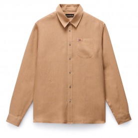 риза,с,дълъг,ръкав,мъжки,ризи,napapijri,linen,long,sleeve,shirt,tannin,(brown)