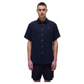 риза,с,къс,ръкав,мъжки,ризи,napapijri,linen,short,sleeve,shirt,blue,marine,(blue)