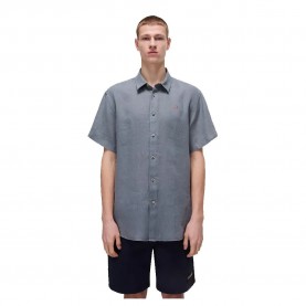 риза,с,къс,ръкав,мъжки,ризи,napapijri,linen,short,sleeve,shirt,grey,(stormy,weat)