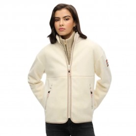 поларена,блуза,дамски,блузи,superdry,active,fleece,full,zip,sweatshirt,beige