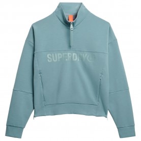 блуза,дамски,блузи,superdry,active,tech,logo,relaxed,half,zip,sweatshirt,stormy,blue,(blue)