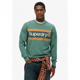 блуза,мъжки,пуловери,superdry,core,logo,stripe,relaxed,sweatshirt,green,(international,pine)