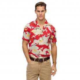 риза,с,къс,ръкав,мъжки,ризи,superdry,merchant,hawaiian,short,sleeve,shirt,red