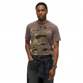 Тениска Superdry Osaka Loose short sleeve T-shirt - Brown (Dusty Brown) тениска,мъжки,тениски,superdry,osaka,loose,short,sleeve,t,shirt,brown,(dusty,brown)