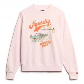 блуза,дамски,блузи,superdry,souvenir,graphic,loose,sweatshirt,cradle,pink,(pink)