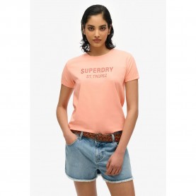 тениска,дамски,тениски,superdry,sport,luxe,fitted,short,sleeve,t,shirt,peach,amber,pink,(pink)