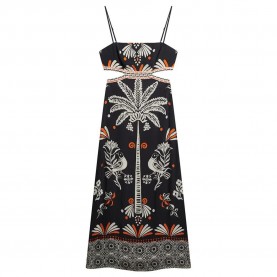 Рокля Superdry Statement Cut-Out sleeveless long dress - Black (Jungle Fever Black) рокля,дамски,поли,и,рокли,superdry,statement,cut,out,sleeveless,long,dress,black,(jungle,fever,black)