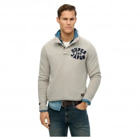 блуза,мъжки,пуловери,superdry,vintage,athletic,half,button,sweatshirt,vintage,sweat,light,grey,marl,(grey)