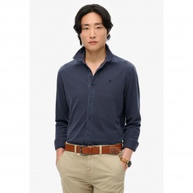 риза,с,дълъг,ръкав,мъжки,ризи,superdry,vintage,destroy,pique,long,sleeve,shirt,blue