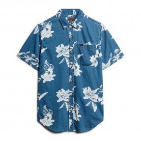 риза,с,къс,ръкав,мъжки,ризи,superdry,vintage,loom,short,sleeve,shirt,blue,(chrissy,indigo,rinse)