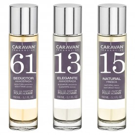 мъжки,парфюми,caravan,nº13,nº15,nº61,150ml,parfum,3,units,golden
