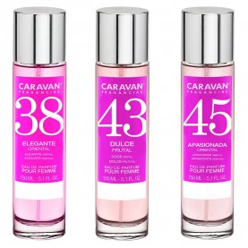 дамски,парфюми,caravan,nº38,nº43,nº45,150ml,parfum,3,units,transparent