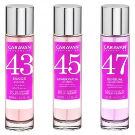 дамски,парфюми,caravan,nº43,nº45,nº47,150ml,parfum,3,units,transparent