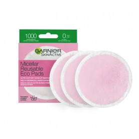 козметика,за,почистване,garnier,reusable,microfiber,makeup,remover,pads,3,units,pink,(multicolor)