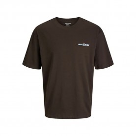 тениска,мъжки,тениски,jack,&,jones,bradley,graphic,short,sleeve,t,shirt,delicioso,(brown)