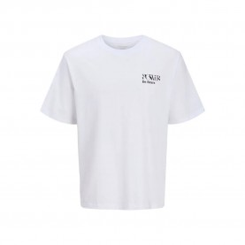 тениска,мъжки,тениски,jack,&,jones,bradley,fleur,short,sleeve,t,shirt,white,(bright,white)