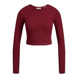 фланелка,с,дълъг,ръкав,дамски,топове,jack,&,jones,feline,rib,jjxx,long,sleeve,top,cabernet,(red)