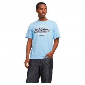 тениска,мъжки,тениски,jack,&,jones,logo,short,sleeve,t,shirt,chambray,blue,melange,(blue)