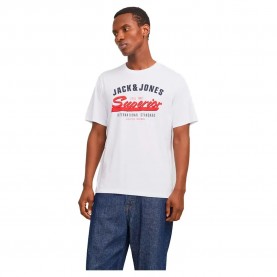 Тениска Jack & jones Logo short sleeve T-shirt - White (White) тениска,мъжки,тениски,дамски,тениски,jack,&,jones,logo,short,sleeve,t,shirt,white,(white)