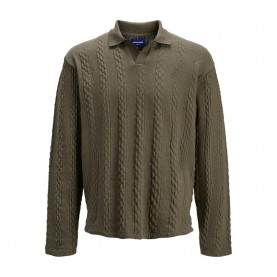мъжки,блузи,с,яка,jack,&,jones,winter,cable,long,sleeve,polo,sea,turtle,(green)