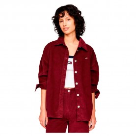 дънки,дамски,якета,и,палта,tommy,jeans,fine,cord,overshirt,red