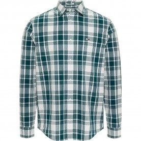 карирана,риза,мъжки,ризи,tommy,jeans,reg,check,long,sleeve,shirt,green,(deep,seawater,big,check)