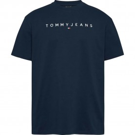 тениска,мъжки,тениски,tommy,jeans,reg,linear,logo,short,sleeve,t,shirt,dark,night,navy,(blue)