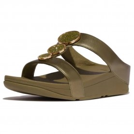 сандали,дамски,сандали,и,чехли,fitflop,halo,bead,circle,metallic,h,bar,sandals,metallic,camo,green,(green,golden)
