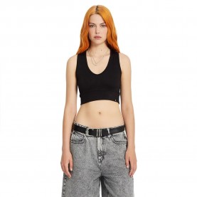 тениска,дамски,топове,volcom,rib,sleeveless,t,shirt,black,(black)