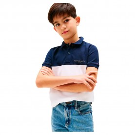 детски,блузи,с,яка,tommy,hilfiger,colourblock,mini,cropped,short,sleeve,polo,blue