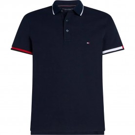 мъжки,блузи,с,яка,tommy,hilfiger,flag,cuff,slim,fit,short,sleeve,polo,desert,sky,(blue)