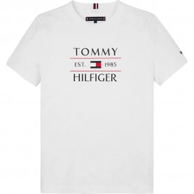 тениска,детски,тениски,tommy,hilfiger,flag,regular,fit,short,sleeve,t,shirt,white