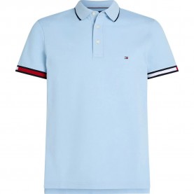 мъжки,блузи,с,яка,tommy,hilfiger,flag,cuff,slim,fit,short,sleeve,polo,blue
