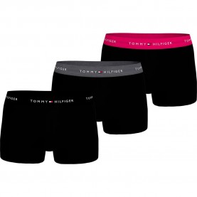 боксерки,мъжко,бельо,tommy,hilfiger,signature,essential,boxers,3,units,black,dark,ash,vivid,pink,(black)