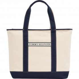 пазарска,чанта,всички,чанти,tommy,hilfiger,summer,canvas,shopper,bag,beige