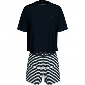 пижама,дамски,пижами,tommy,hilfiger,uw0uw05760,short,sleeve,pyjama,blue
