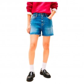 дънки,дамски,панталони,tommy,jeans,bi0134,mom,fit,denim,shorts,blue