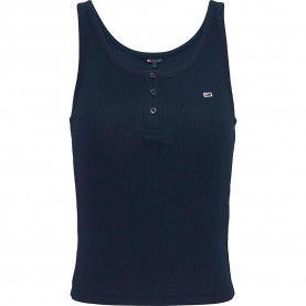 тениска,дамски,тениски,tommy,jeans,button,sleeveless,t,shirt,blue,(dark,night,navy)