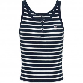 тениска,дамски,тениски,tommy,jeans,button,sleeveless,t,shirt,dark,night,navy,stripe,(blue)