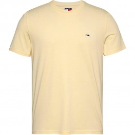 тениска,мъжки,тениски,tommy,jeans,dm0dm20363,slim,fit,short,sleeve,t,shirt,yellow,(custard,cream)