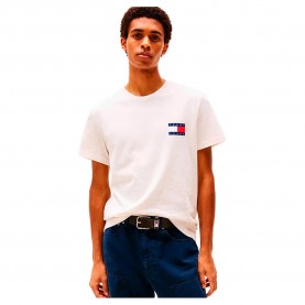 тениска,мъжки,тениски,tommy,jeans,dm0dm20740,short,sleeve,t,shirt,oat,marl,heather,(white)