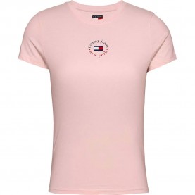 тениска,дамски,тениски,tommy,jeans,essential,logo,2,slim,fit,short,sleeve,t,shirt,pink,(precious,pink)