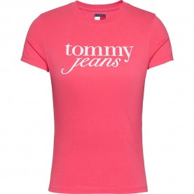 тениска,дамски,тениски,tommy,jeans,essential,logo,short,sleeve,t,shirt,pink,(amour)