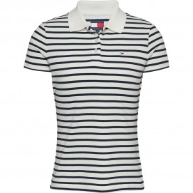 дънки,дамски,блузи,с,яка,tommy,jeans,essential,short,sleeve,polo,white,(ecru,navy)