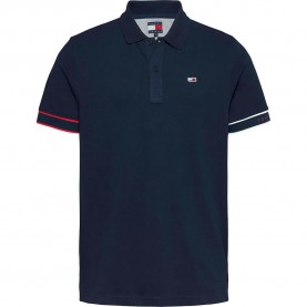 дънки,мъжки,блузи,с,яка,tommy,jeans,flag,cuff,slim,fit,short,sleeve,polo,blue